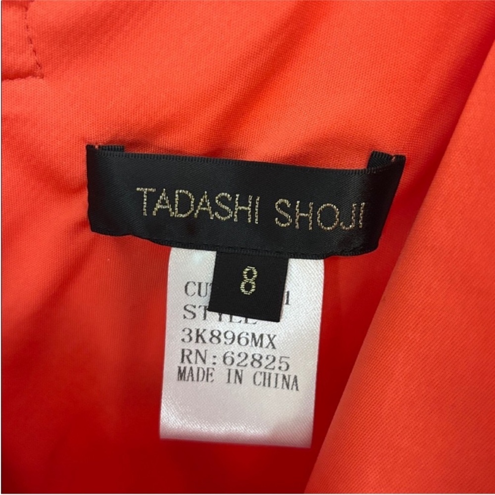 Tadashi Shoji Red Lace Pencil Dress Size 8 - Picture 8 of 12